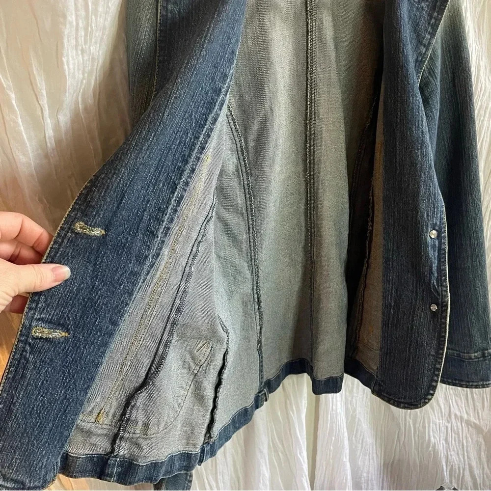 67% OFF❣️Jeanstar Distressed Jean Jacket Blazer-style, M - Picture 6 of 12